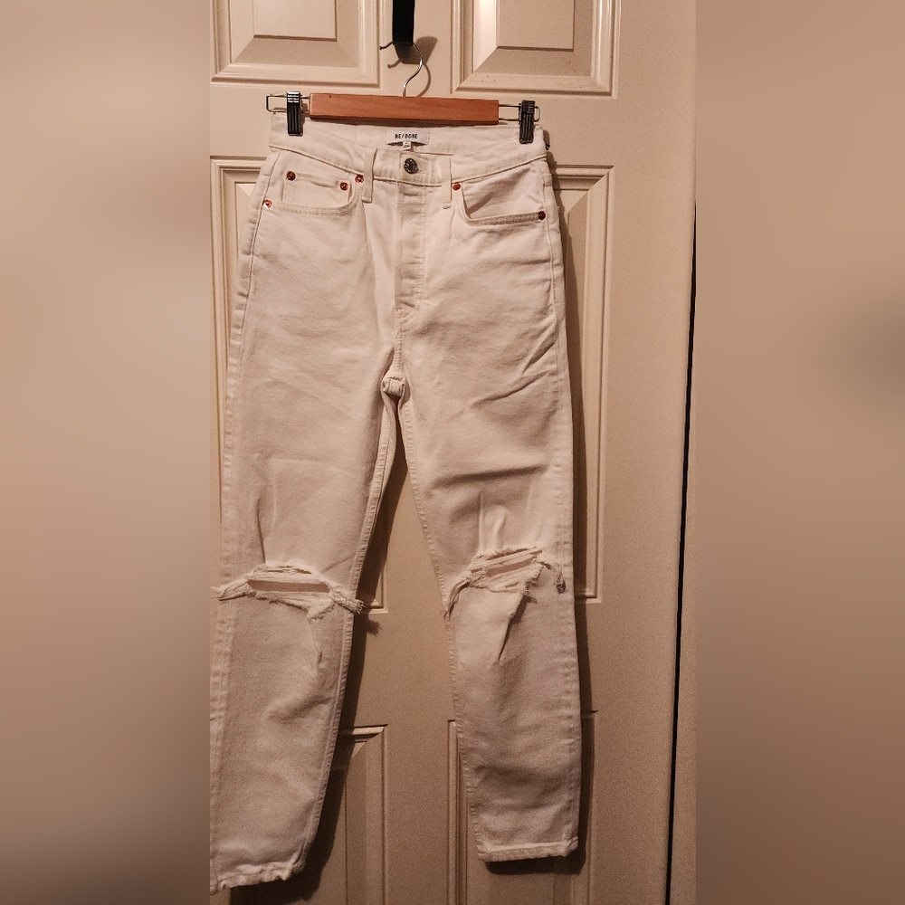 RE/DONE 90'high rise ankle crop distressed jeans - Picture 1 of 8